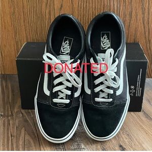 Vans black suede. Worn twice. Look new.